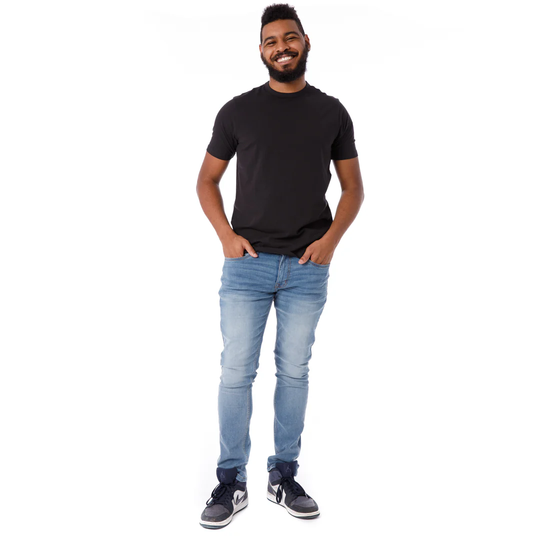 Organic Crew Neck T-Shirt / Black - Image 5