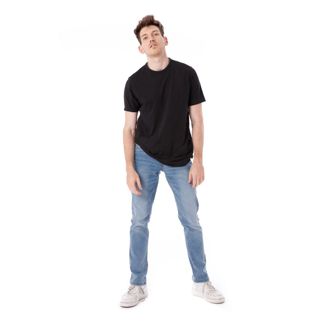 Organic Crew Neck T-Shirt 6 Pack / Black - Image 3