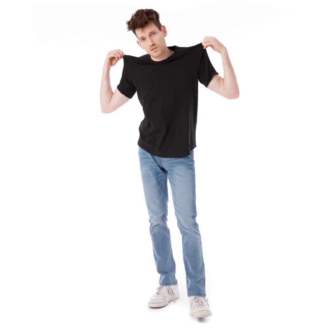 Organic Crew Neck T-Shirt 6 Pack / Black - Image 4