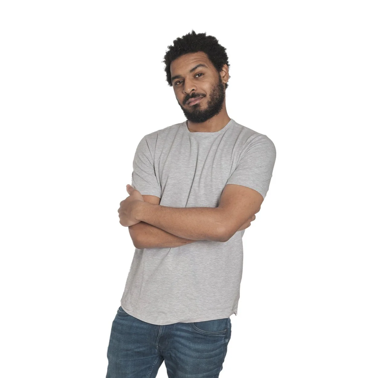 Organic Crew Neck T-Shirt 6 Pack / Heather Grey - Image 5