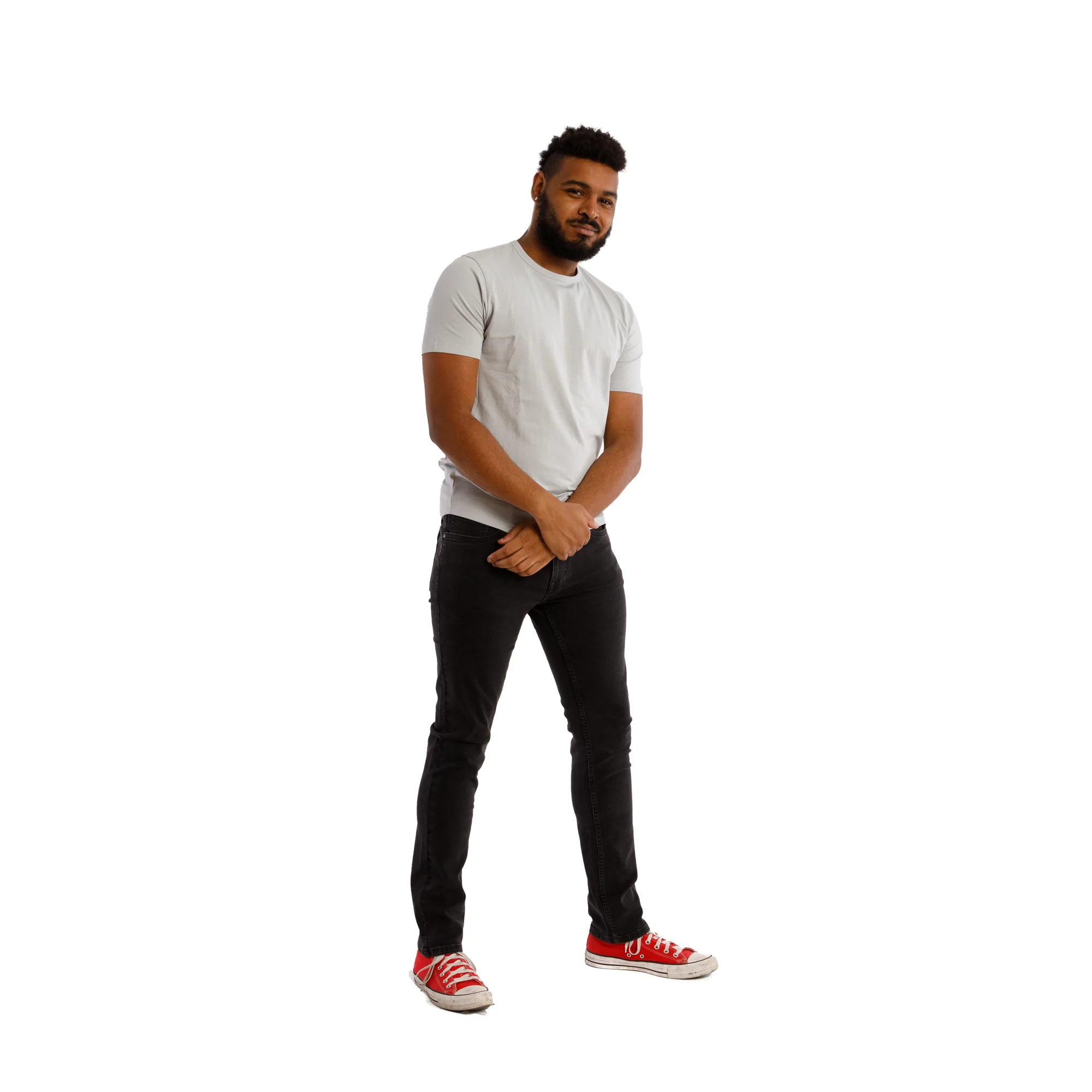Organic Crew Neck T-Shirt 3 Pack / Light Grey - Image 3