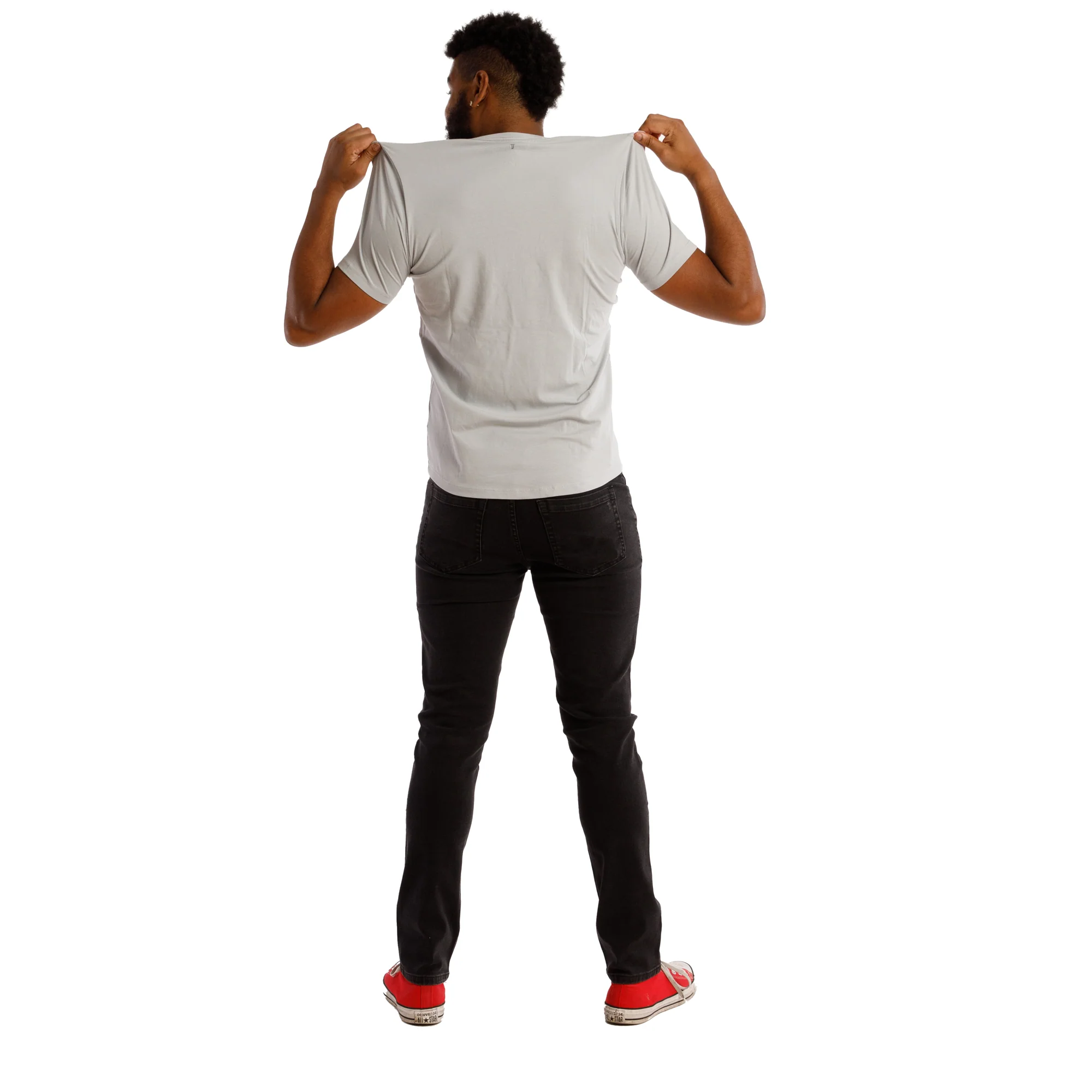 Organic Crew Neck T-Shirt 3 Pack / Light Grey - Image 5
