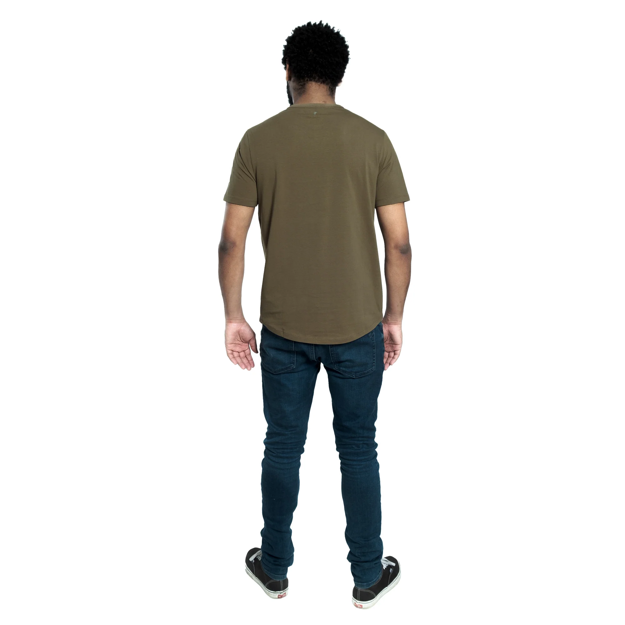 Organic Crew Neck T-Shirt 3 Pack / Military Olive - Image 5