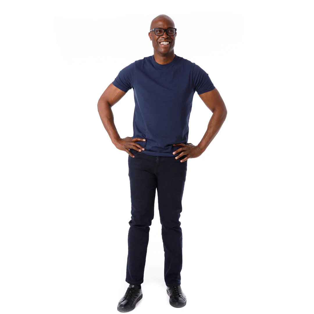 Organic Crew Neck T-Shirt / Navy - Image 5