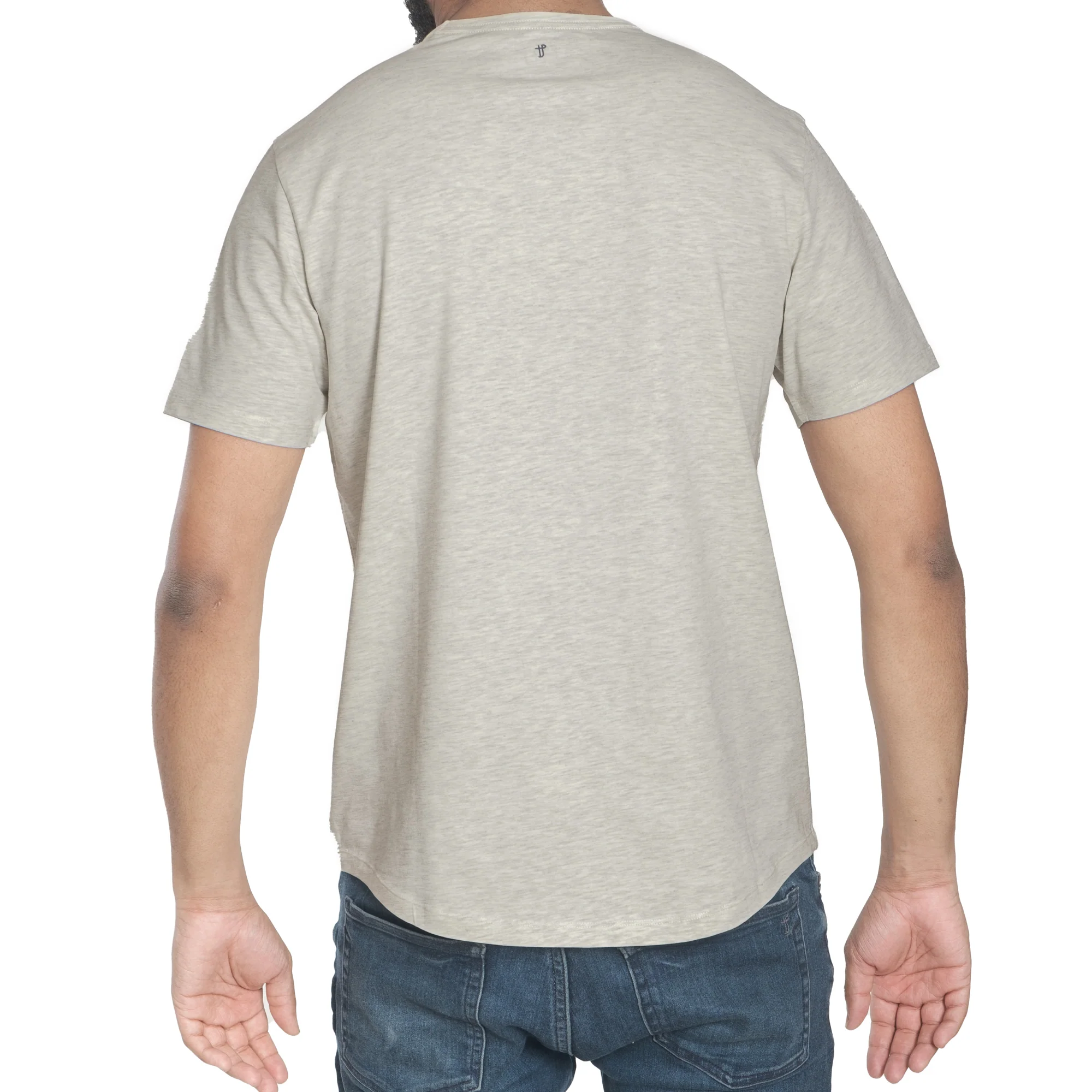 Organic Crew Neck T-Shirt / Oatmeal Heather - Image 5