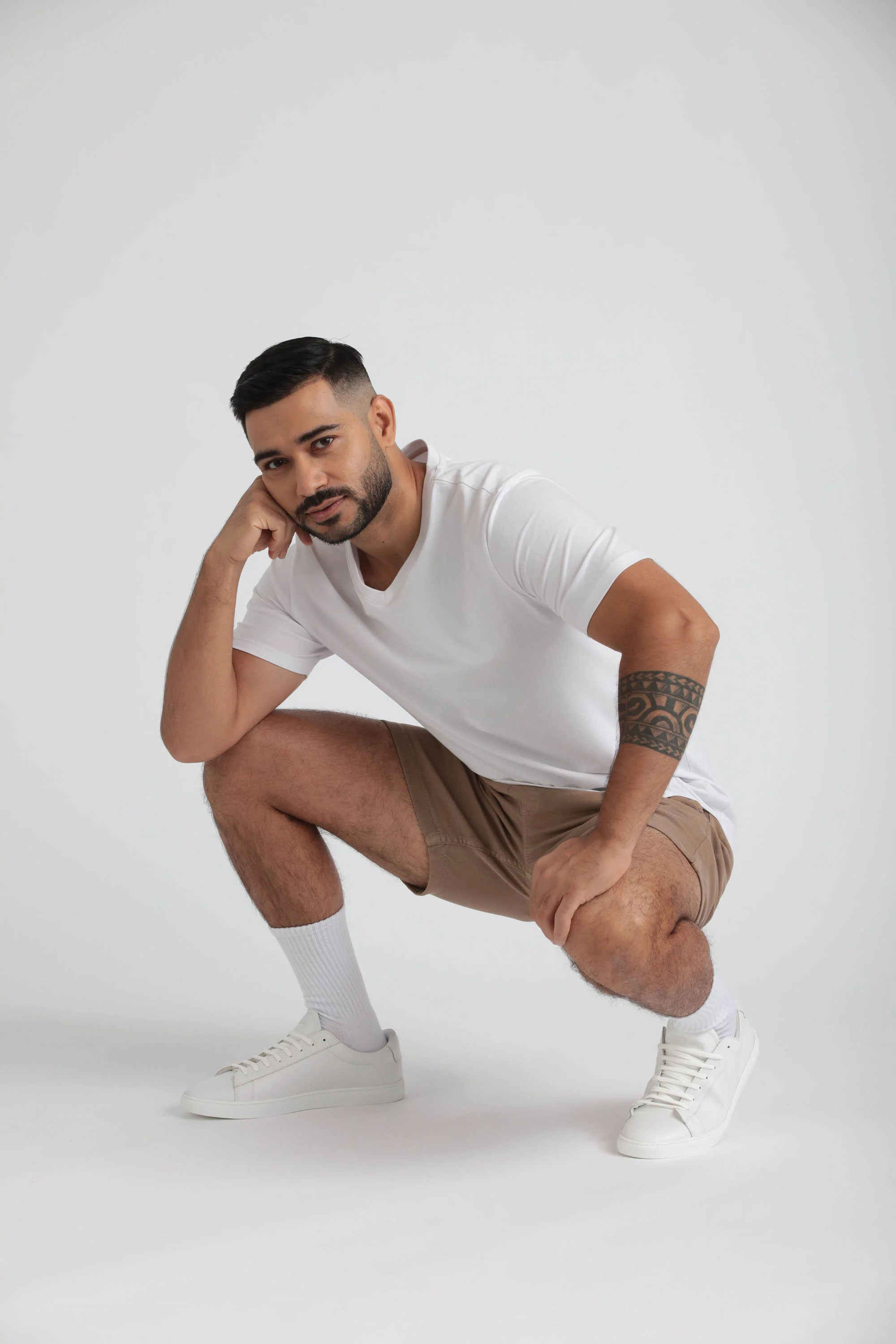 Everyday Comfort Shorts (Slim Fit) / Dark Khaki & Navy - Image 6