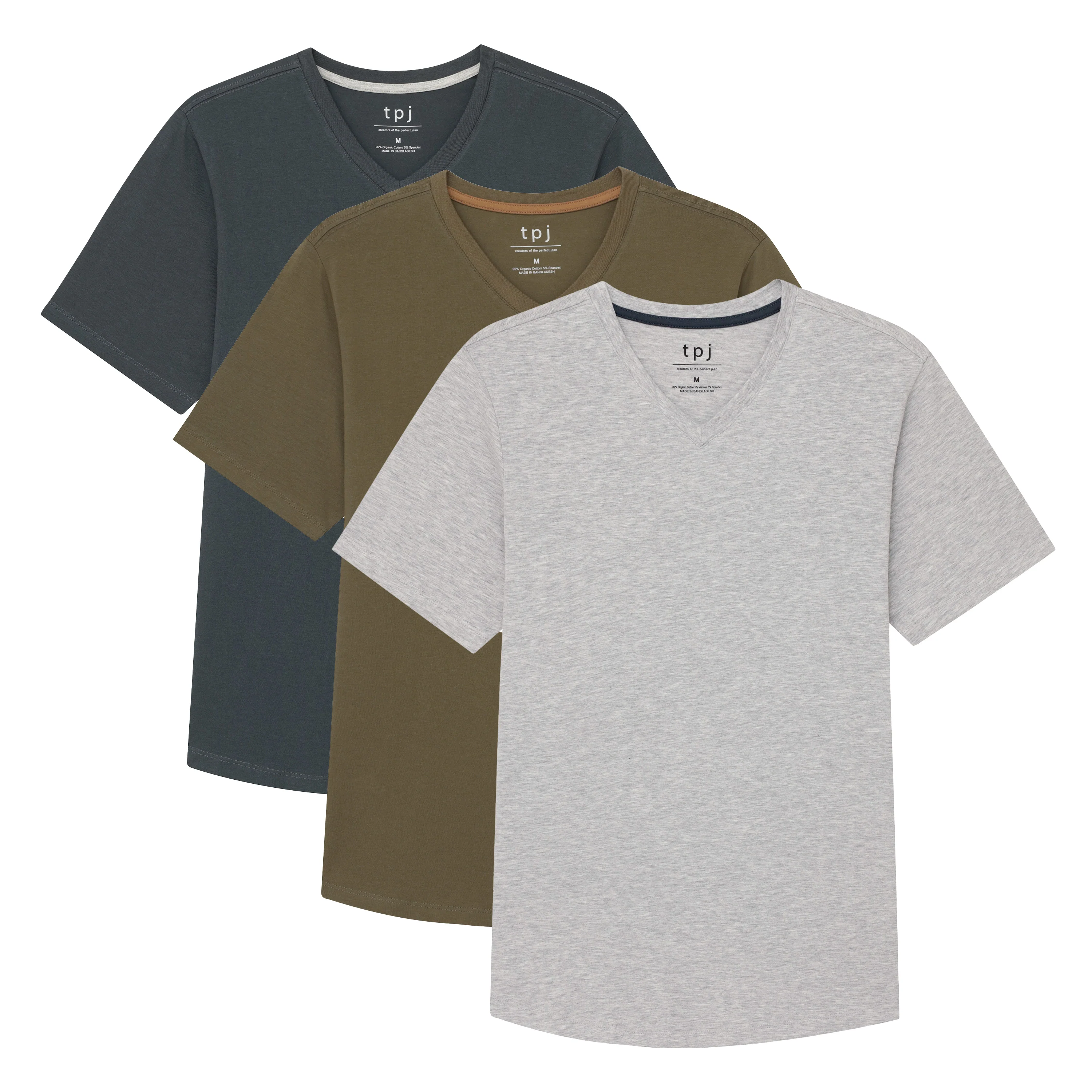 Organic Slim Fit V-Neck 3 Pack - Image 3