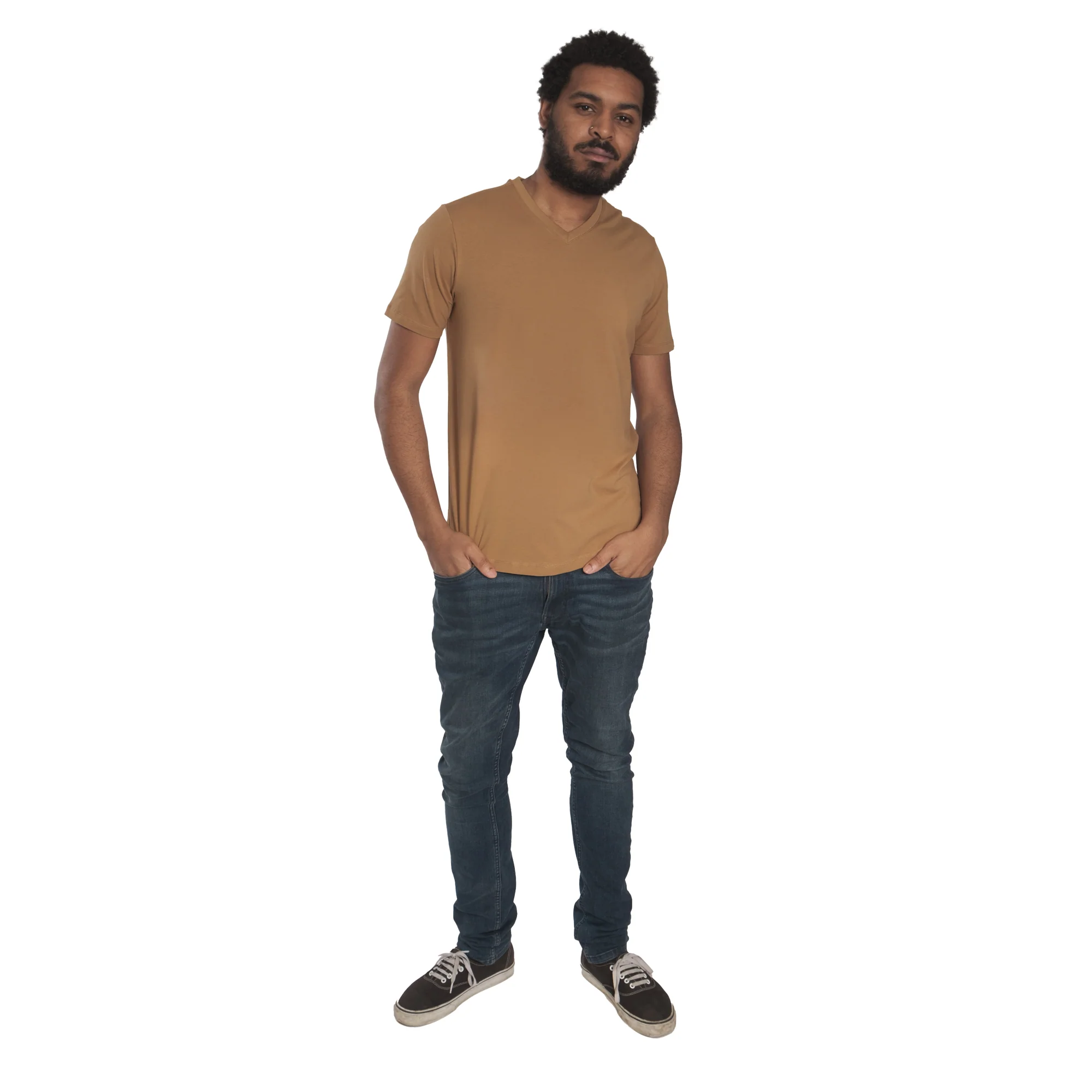 Organic V-Neck T-Shirt 3 Pack / Camo - Image 3
