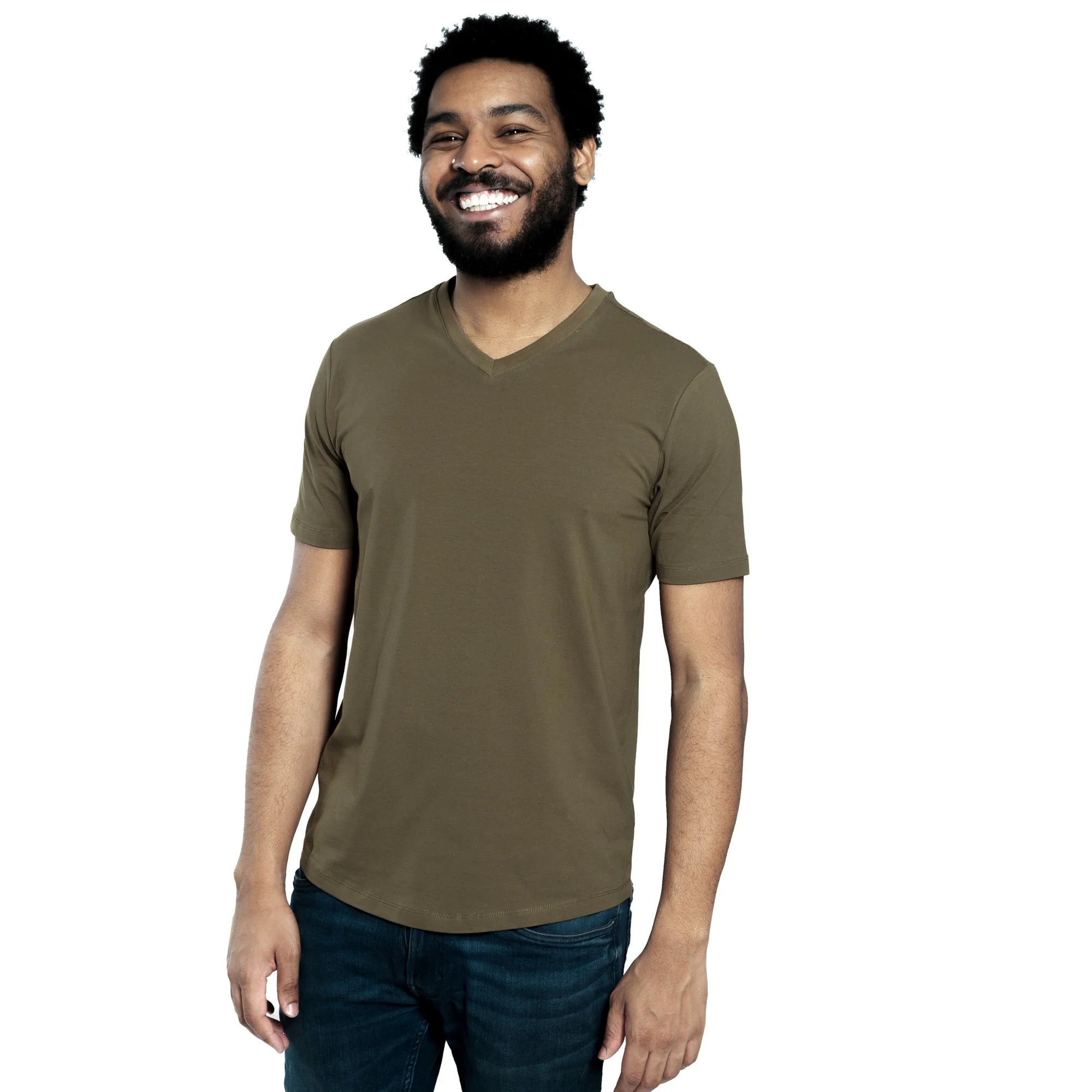 Organic V-Neck T-Shirt 3 Pack / High Line Hues - Image 4