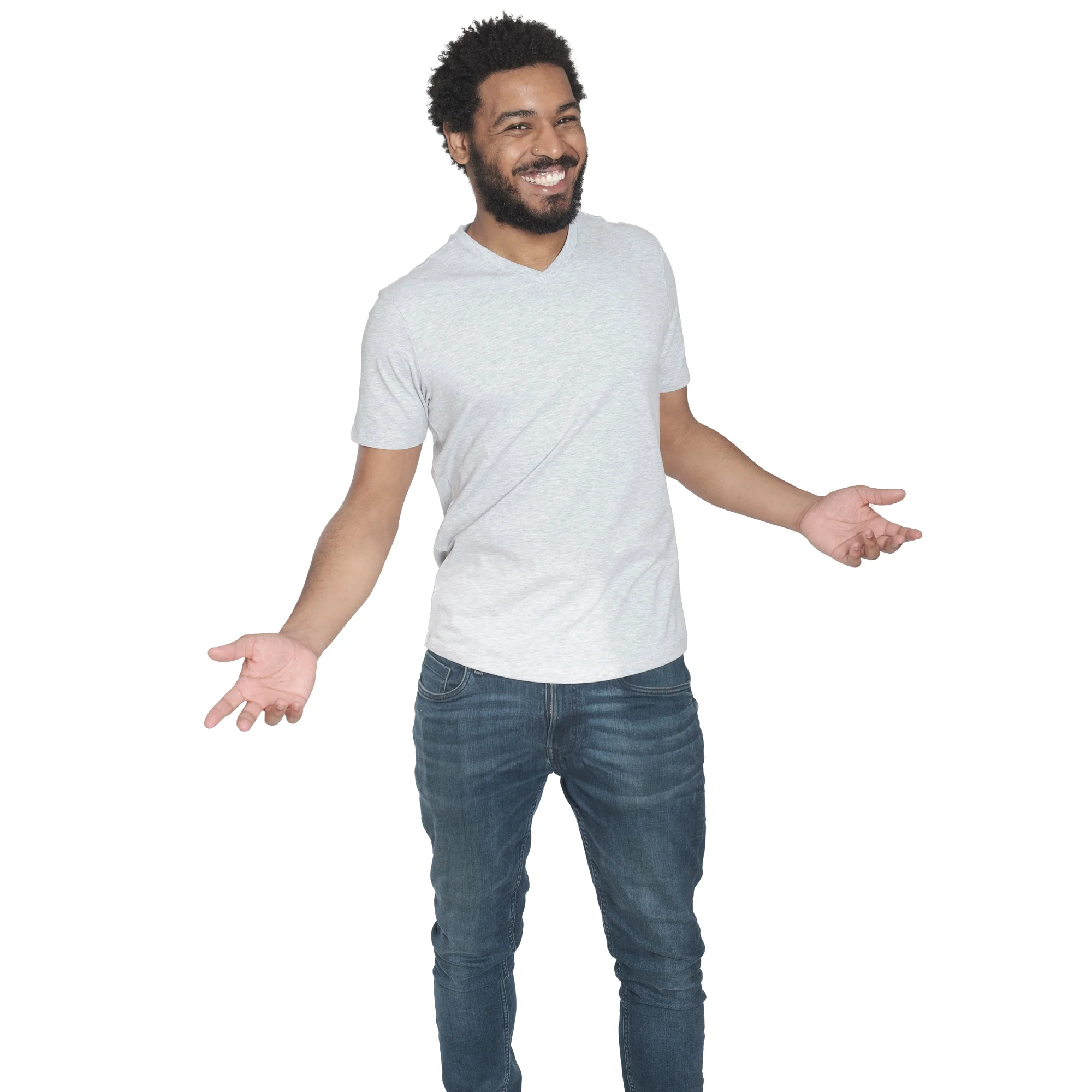 Organic V-Neck T-Shirt 3 Pack / Smokey - Image 5