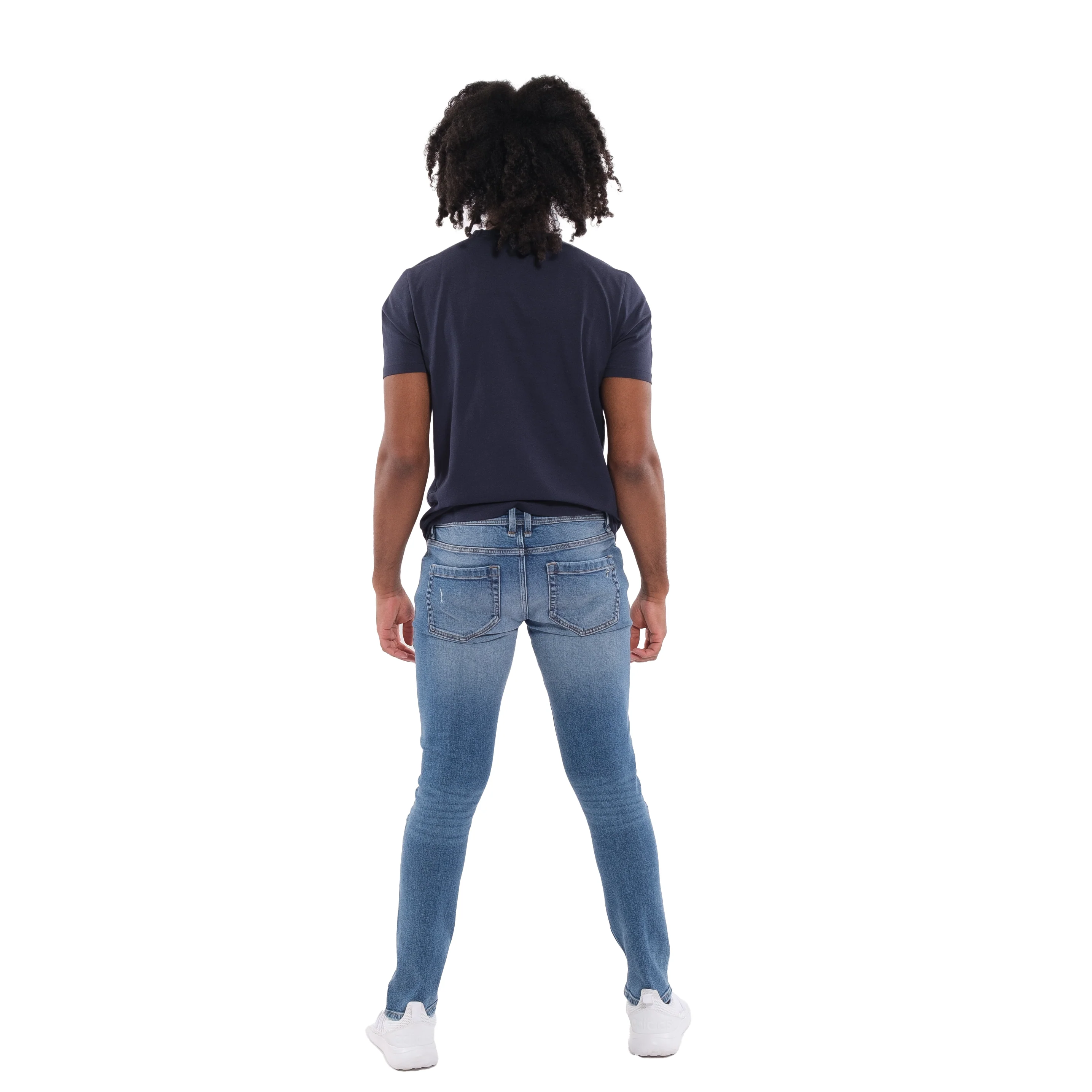 Skinny Fit / Glacier  (Ripped - Med Blue) - Image 4