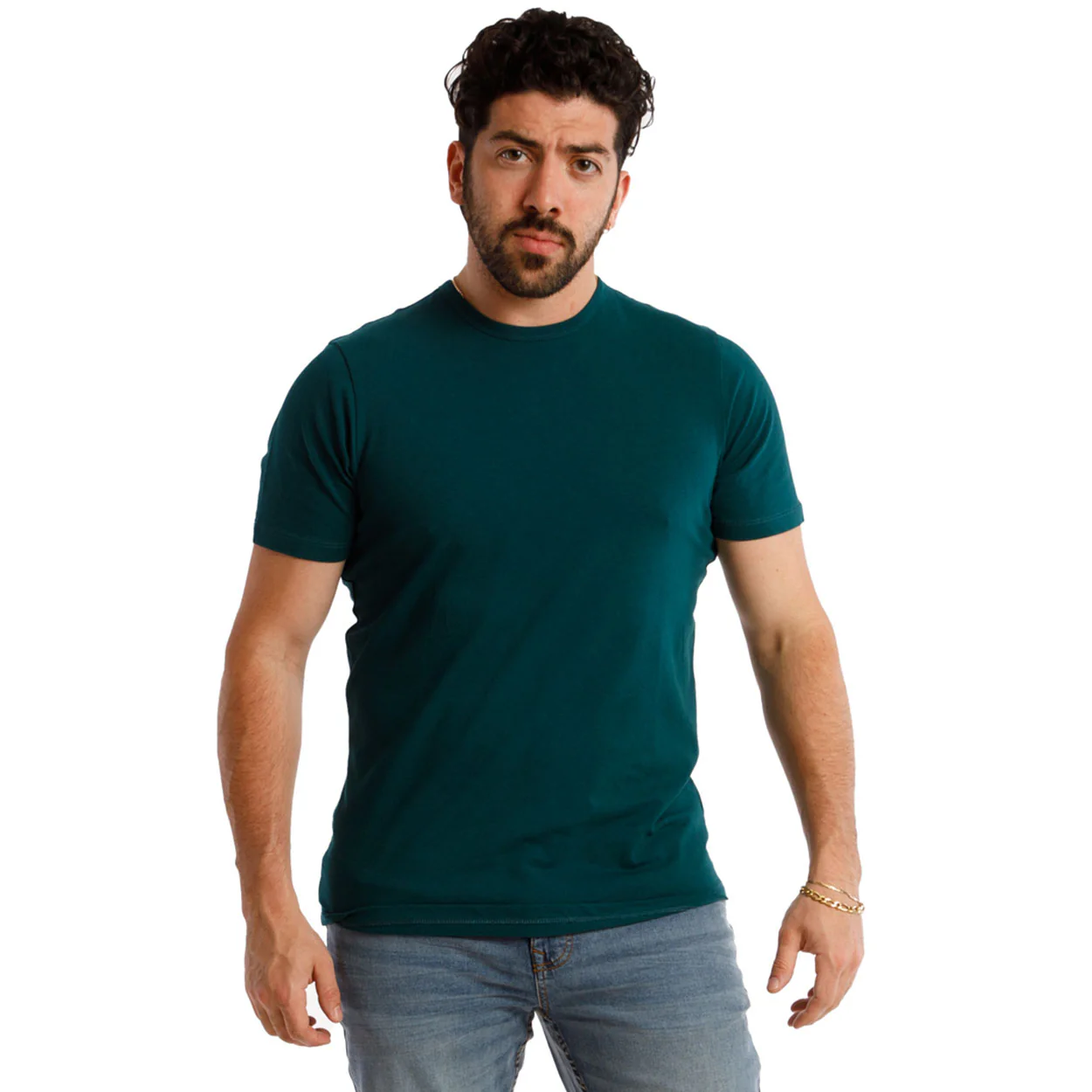 Organic Crew Neck T-Shirt 3 Pack / Sky to Sea - Image 3