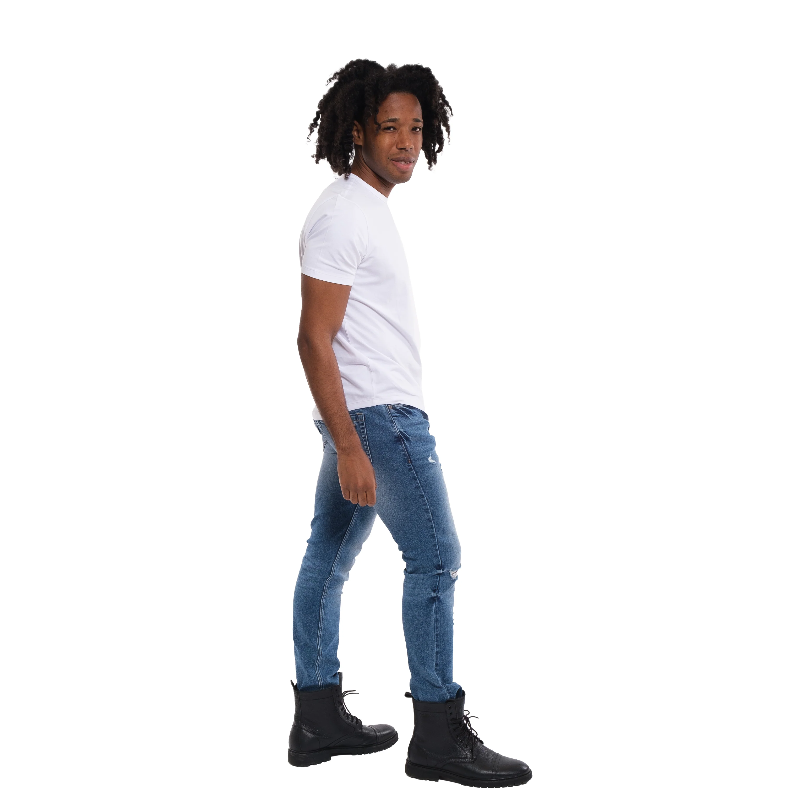 Slim Fit / Glacier (Ripped - Med Blue) - Image 3
